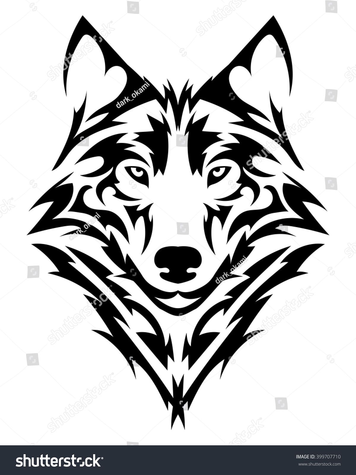 1200x1600 Beautiful Wolf Tattoo Vector Wolf's Head As A Design Element