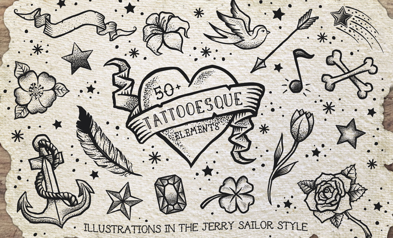 1270x770 Tattoo Vector Pack