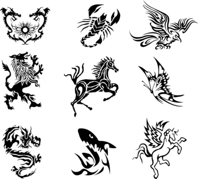407x368 Tattoo Free Vector Download