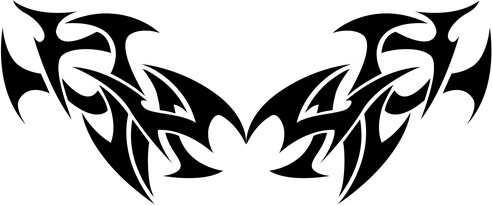 492x205 Tribal Tattoo Designs Free Vector Download