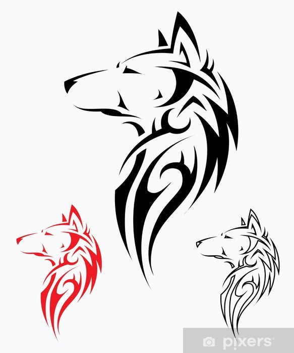 583x700 Tribal Wolf Tattoo