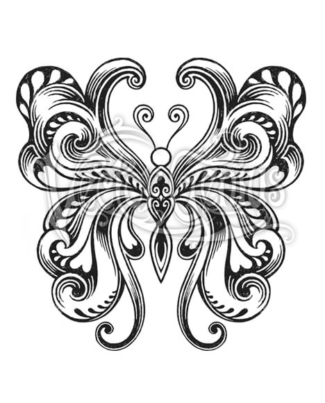 468x580 Butterfly Tattoo Vector Genius