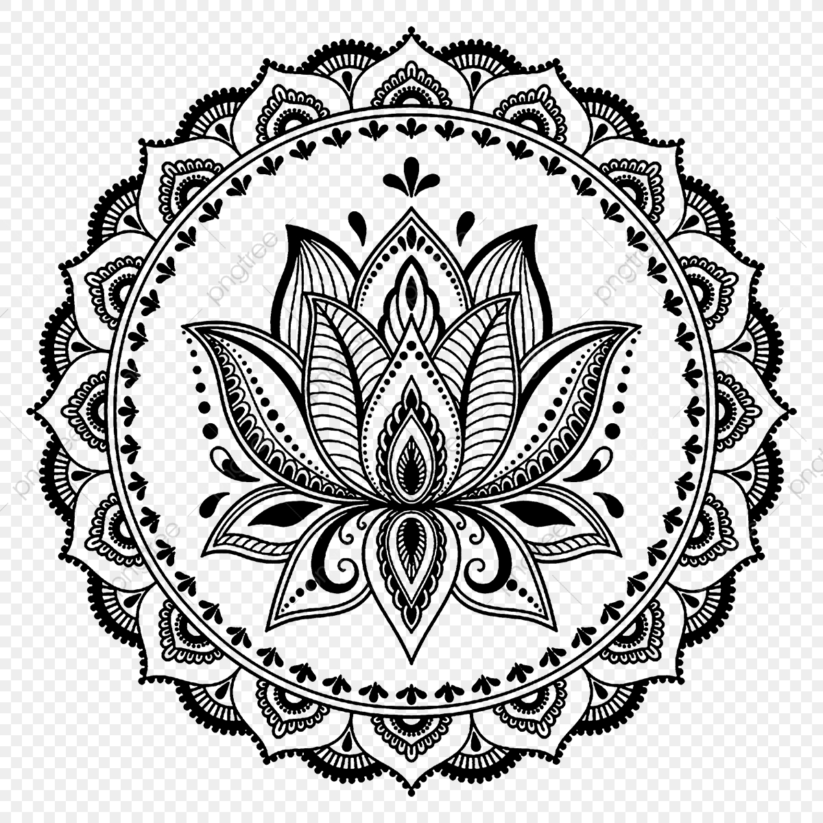 1200x1200 Lostus Flower Tattoo Vector Artwork Floral, Lotus Flowertattoo