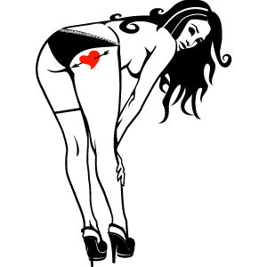 300x300 Girl With Heart Tattoo Vector Free Vectors Ui Download