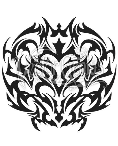 468x580 Large Tattoo Flash Tribal Swirl Pattern Clip Art