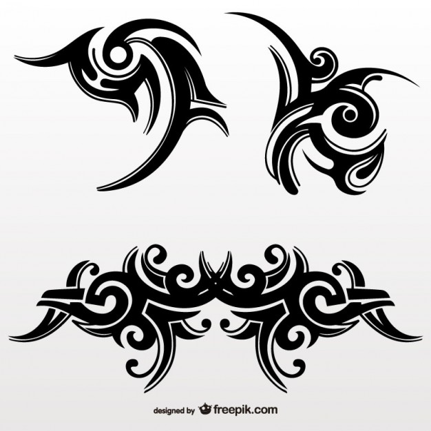 626x626 Set Of Tribal Abstract Tattoos Vector Free Download