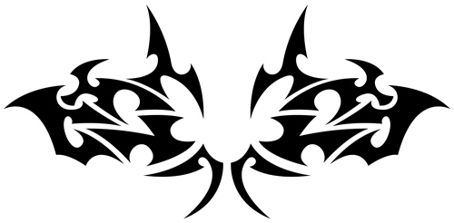 500x246 Floral Tribal Tattoo Vector Material Free Download