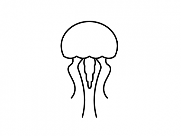600x450 Cute Little Jellyfish Tattoo Vector T Shirt Design