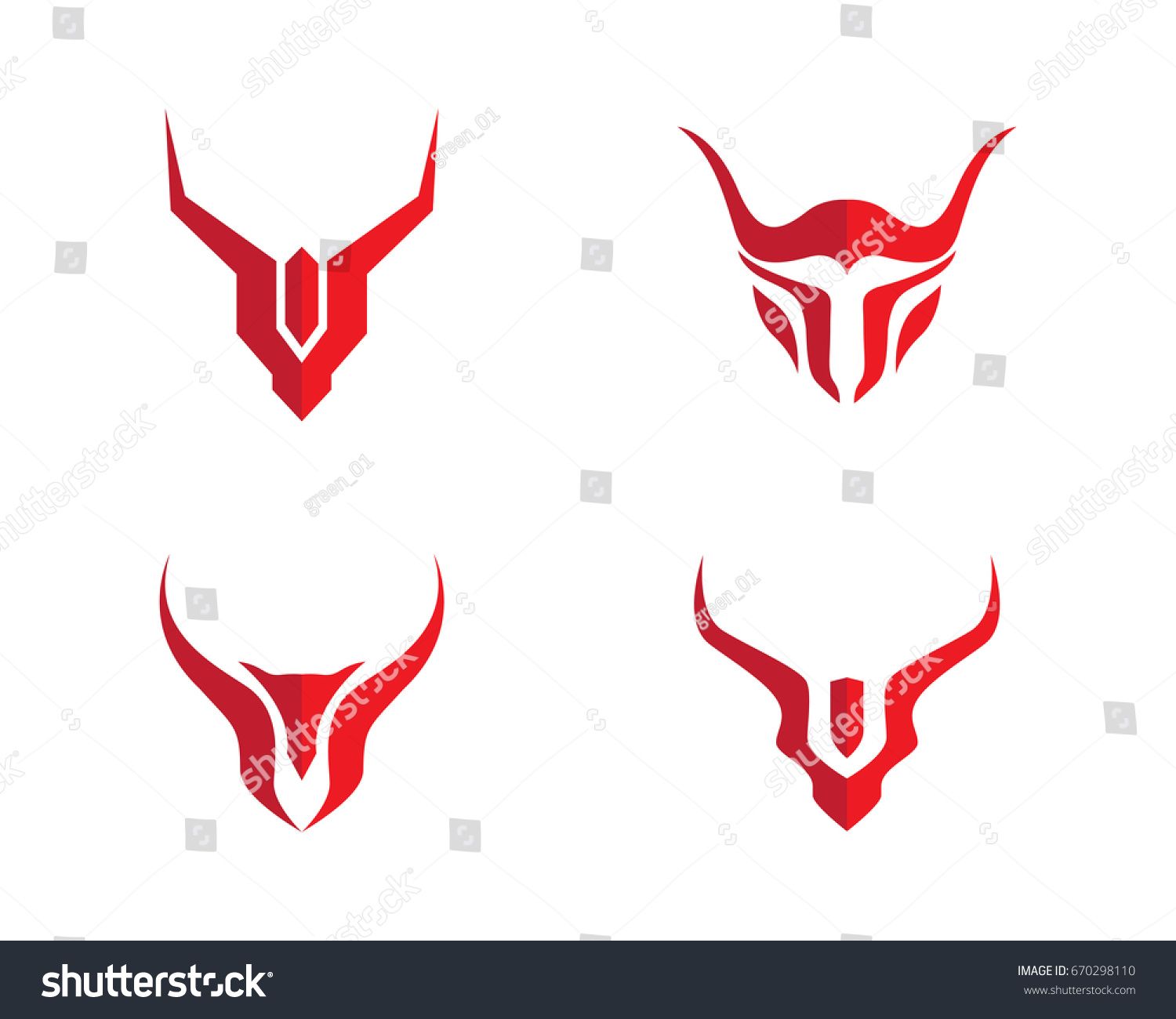1500x1300 Taurus Bull Logo Template Vector Icon Illustration, Red Logos