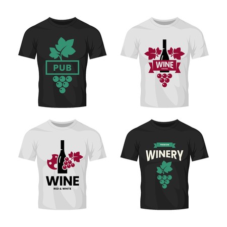 450x450 Modern Wine Vector Logo Collection For Tavern, Restaurant, Shop