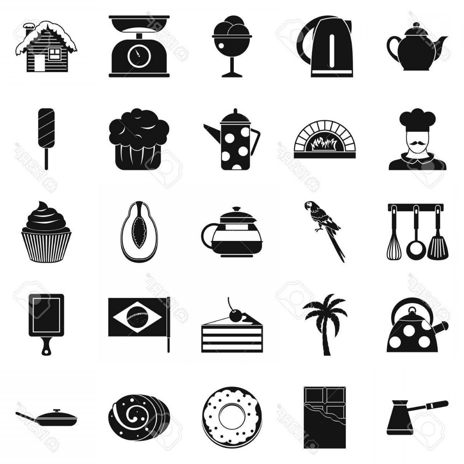 1560x1560 Photostock Vector Tavern Icons Set Simple Set Of Tavern Vector