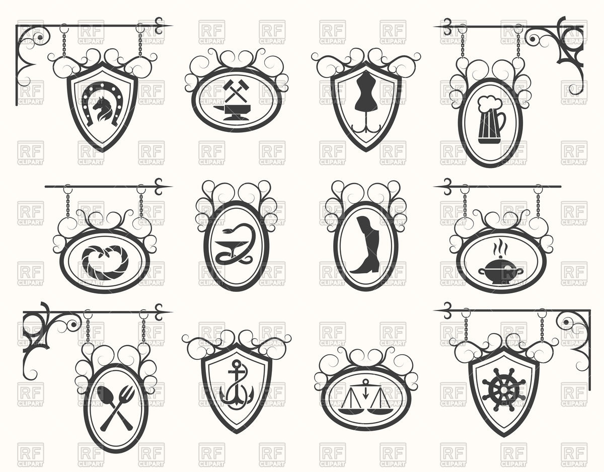 1200x938 Street Forged Signboards With Tavern, Pub, Drugstore, Restaurant