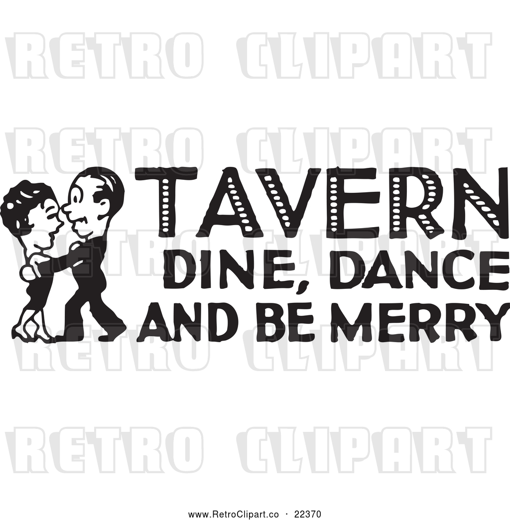 1024x1044 Vector Clip Art Of Retro Couple Dancing With Tavern Dine Dance