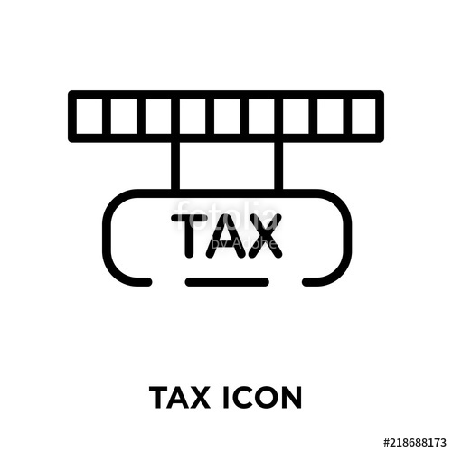 500x500 Tax Icon Vector Isolated On White Background, Tax Sign Line