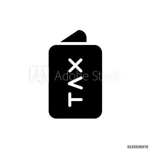 500x500 Airport Tax Icon Vector Glyph Style
