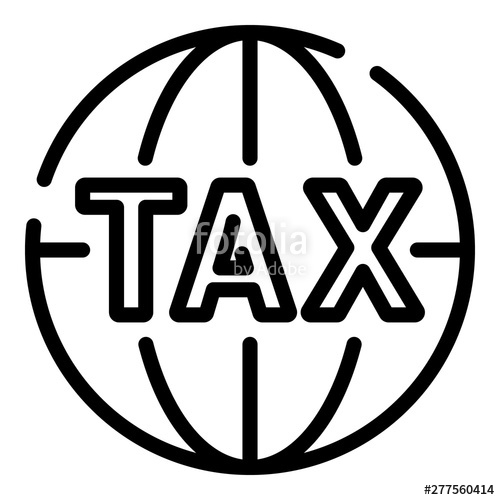 500x500 Global Tax Icon Outline Global Tax Vector Icon For Web Design