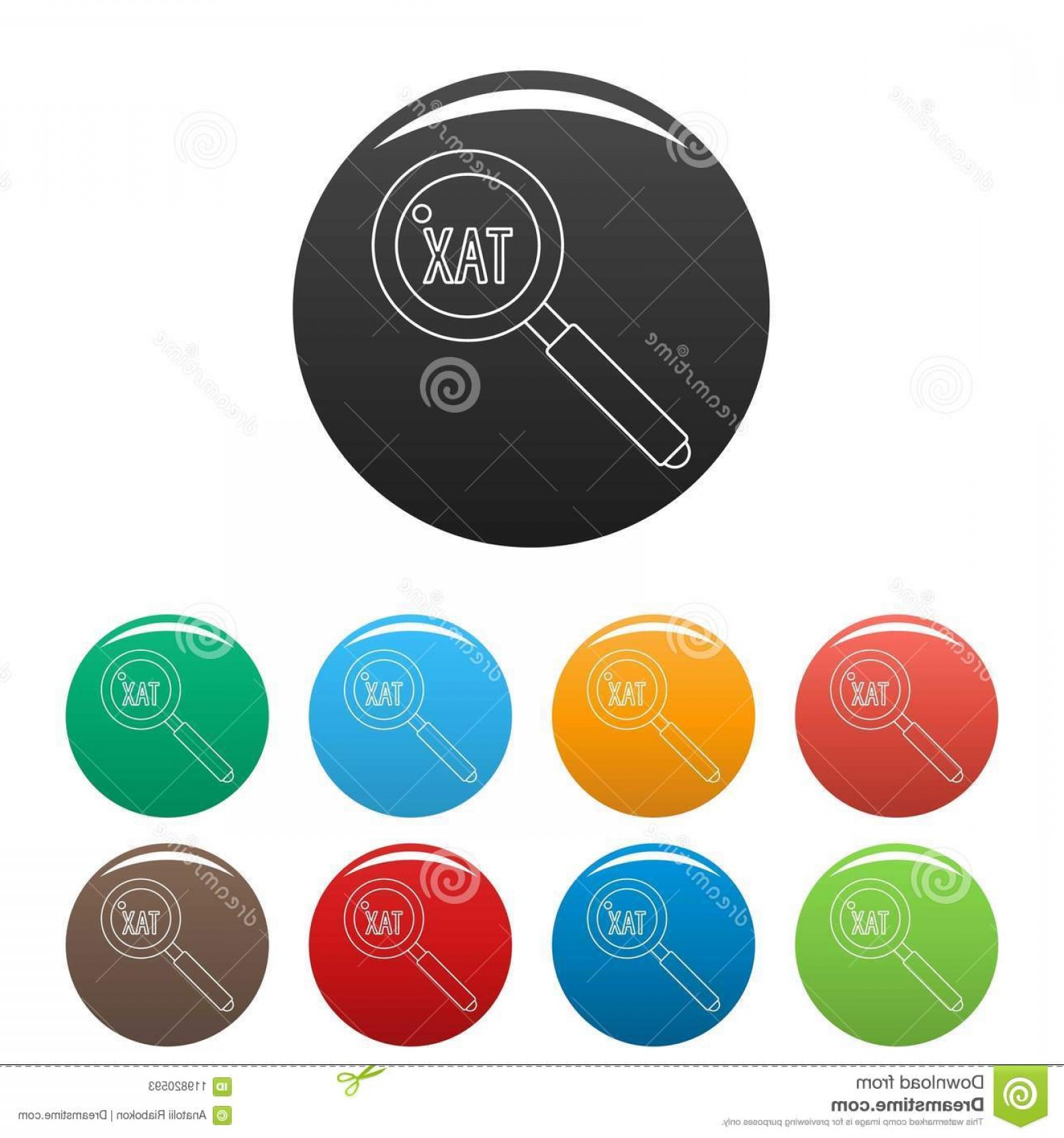 1560x1668 Look Tax Icon Outline Illustration Look Tax Vector Icons Set Color