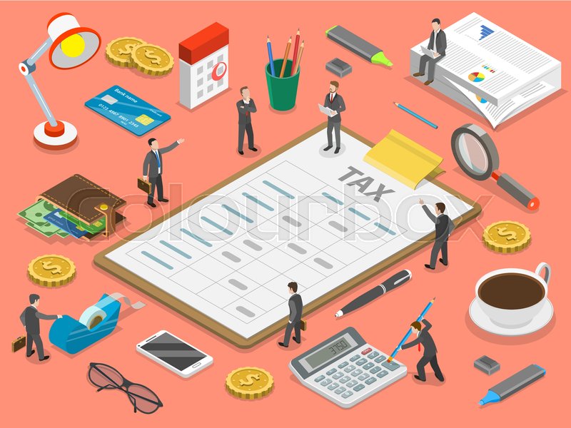 Tax Payment Flat Isometric Vector Stock Vector Colourbox 800x600 Tax Payment Flat Isometric Vector Stock Vector Colourbox