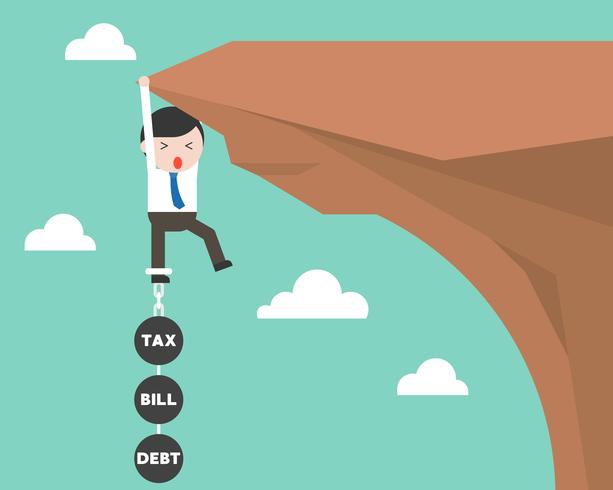 Businessman Chained With Iron Ball Hanging On Cliff, Burden 613x490 Businessman Chained With Iron Ball Hanging On Cliff, Burden
