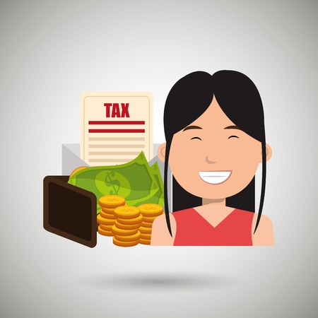 Woman Money Currency Tax Vector Illustration Royalty Free 450x450 Woman Money Currency Tax Vector Illustration Royalty Free