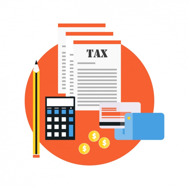 Credit Card With Tax Documents Vector Free Download 626x626 Credit Card With Tax Documents Vector Free Download