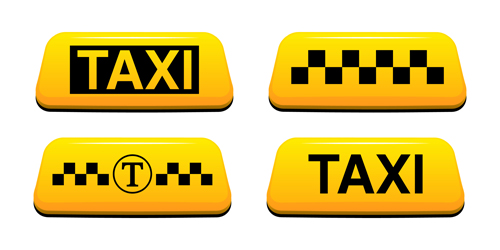 500x250 Taxi Symbol Design Vector Graphics Free Download