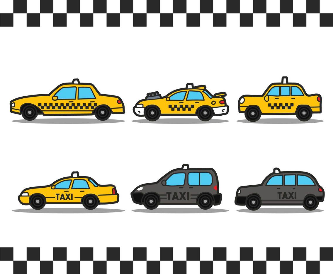 1136x936 Taxi Vector Set Vector Art Graphics