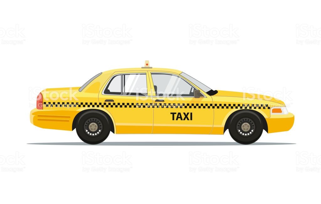 1024x650 Taxi Yellow Car Cab Isolated On White Background Taxi Vector