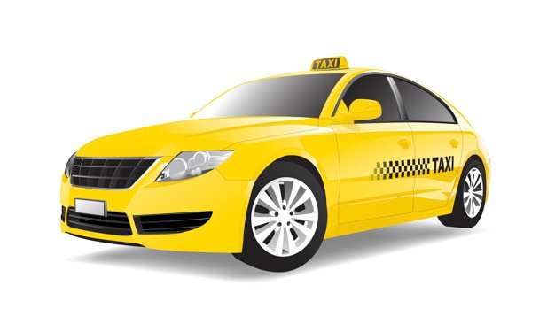 626x375 Three Dimensional Image Of Taxi Car Isolated On White Background