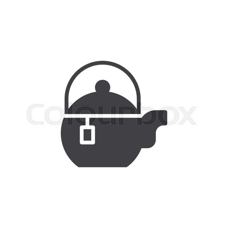 800x800 Tea Pot With Tea Bag Vector Icon Stock Vector Colourbox