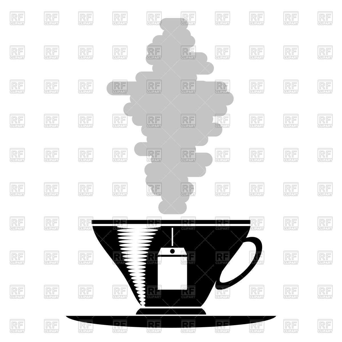 Tea Cup Silhouette Isolated On White Background Vector Image 1200x1200 Tea Cup Silhouette Isolated On White Background Vector Image