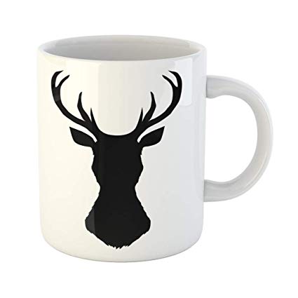 Semtomn Funny Coffee Mug Buck Deer Silhouette Vector 425x425 Semtomn Funny Coffee Mug Buck Deer Silhouette Vector