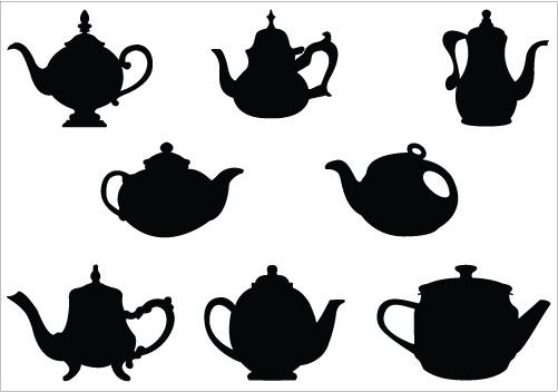 Teapot Silhouette Vector Illustrations Teacup Vector 501x352 Teapot Silhouette Vector Illustrations Teacup Vector