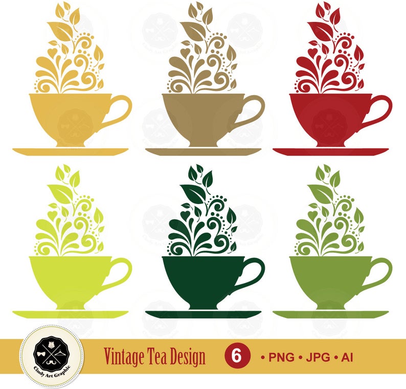 Vintage Tea Cup Vector Cliparttea Logosilhouettes Tea Etsy 794x761 Vintage Tea Cup Vector Cliparttea Logosilhouettes Tea Etsy