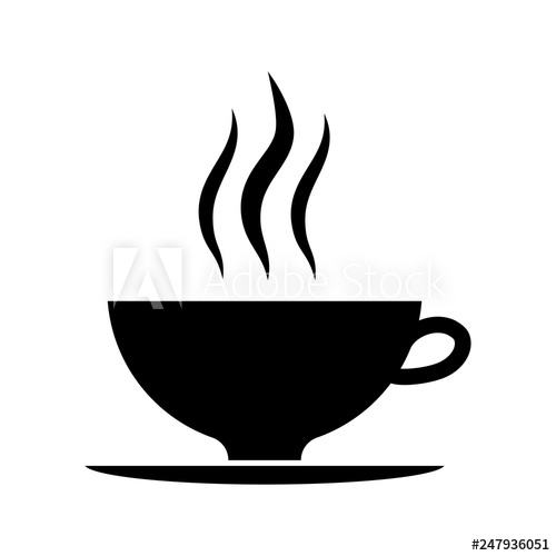 A Cup Of Hot Tea Silhouette Vector Icon Isolated On White 500x500 A Cup Of Hot Tea Silhouette Vector Icon Isolated On White