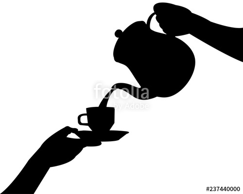 Silhouette Of Hand Holding A Cup Of Tea Stock Image And Royalty 500x401 Silhouette Of Hand Holding A Cup Of Tea Stock Image And Royalty