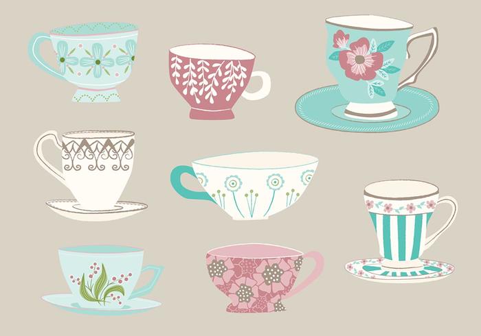 700x490 Hand Drawn Tea Cup Vectors