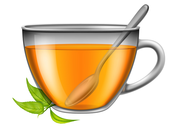 Tea And Leaf With Glass Cup Vector Free Download 600x429 Tea And Leaf With Glass Cup Vector Free Download