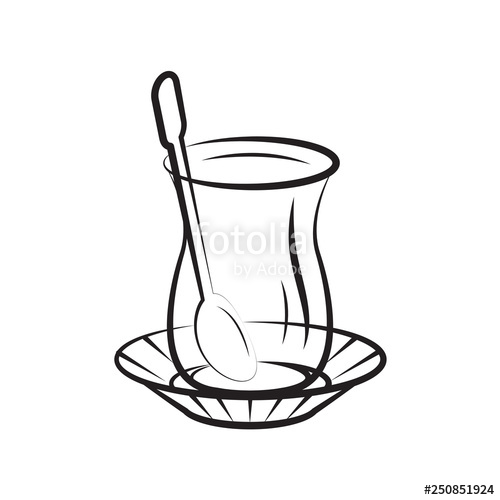 Turkish Tea And Tea Cup Vector Illustration Stock Image 500x500 Turkish Tea And Tea Cup Vector Illustration Stock Image