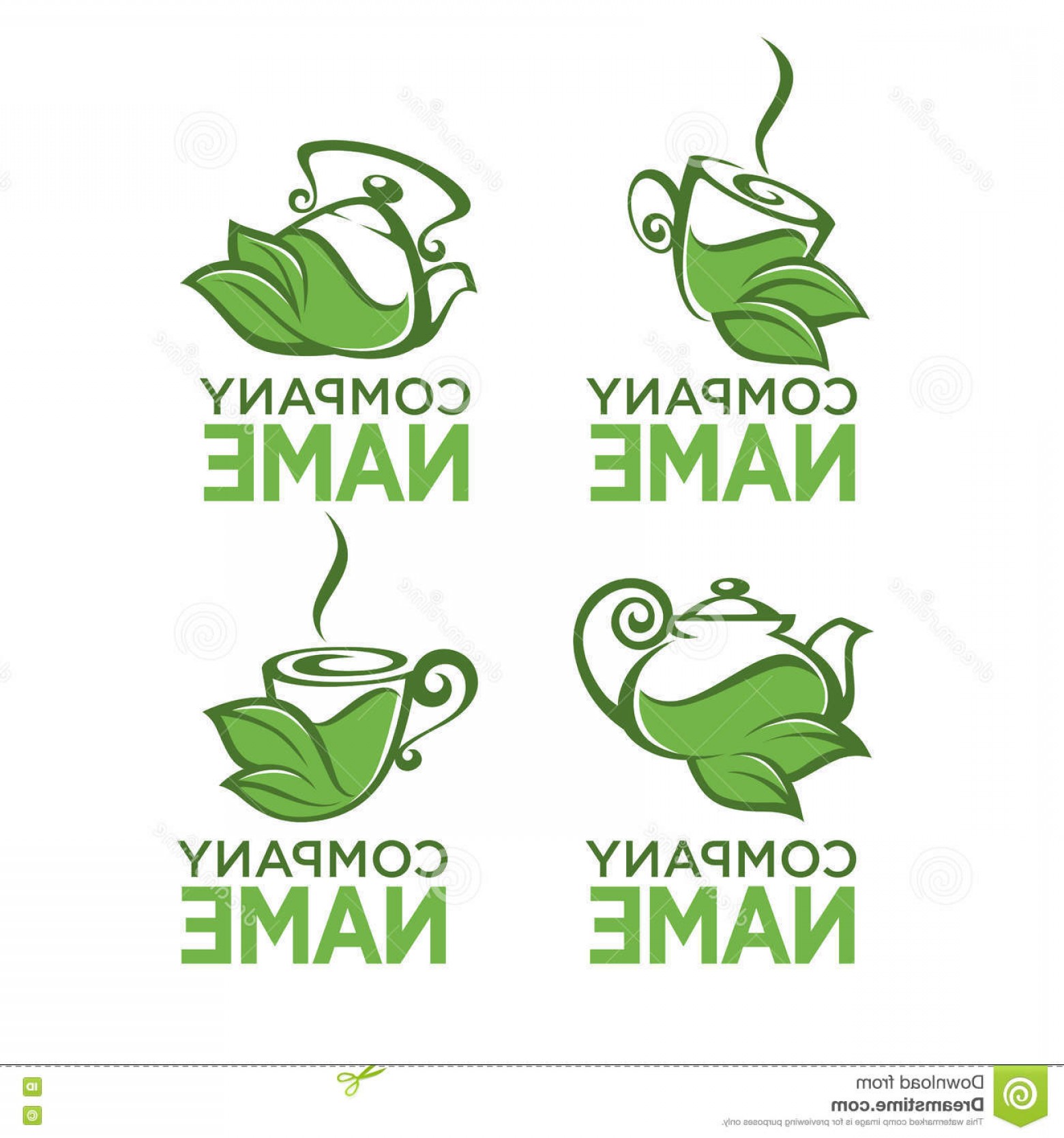 Stock Illustration Herbal Tea Logo Green Vector Collection Organic 1560x1668 Stock Illustration Herbal Tea Logo Green Vector Collection Organic