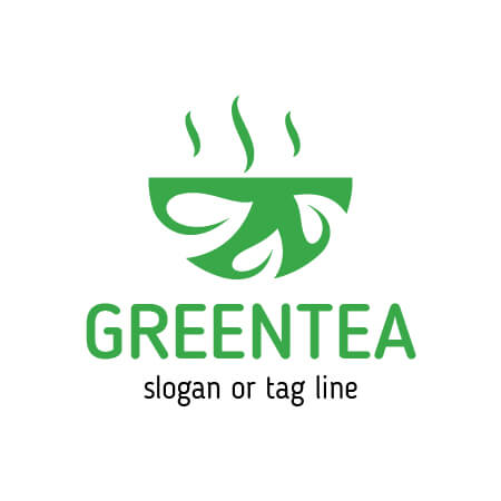 Free Vector Green Tea Company Logo Template For Branding! 450x450 Free Vector Green Tea Company Logo Template For Branding!