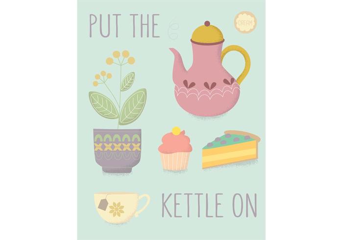 700x490 Tea Party Vector Set