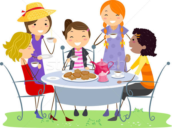 600x446 Tea Party Vector Illustration Lenm