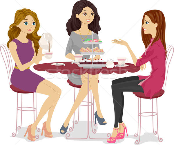 600x499 Tea Party Stock Vectors, Illustrations And Cliparts Stockfresh