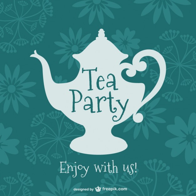 626x626 Vintage Tea Party Design Free Vector