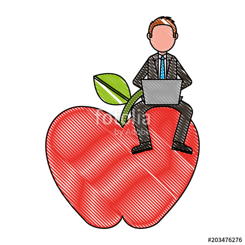 Teacher Apple Vector At Collection Of Teacher Apple Vector Free For Personal Use 8410