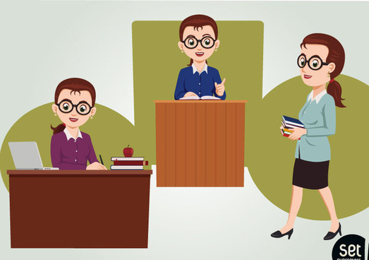 523x368 Teacher Vector Free Vector Download