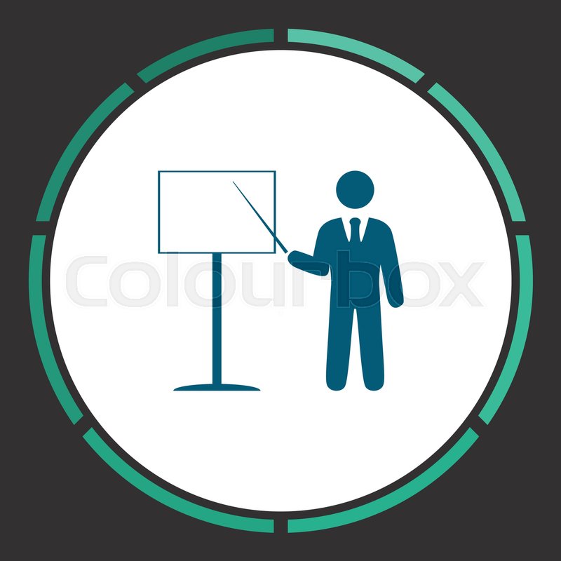 800x800 Teacher Icon Vector Flat Simple Blue Stock Vector Colourbox