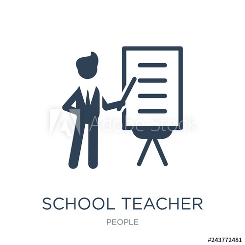 500x500 School Teacher Icon Vector On White Background, School Teacher