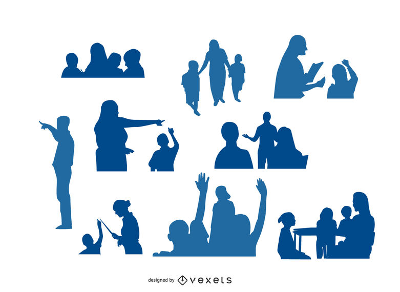 781x570 School Teacher Silhouette Design